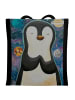 Mr. & Mrs. Panda Shopper Pinguin Universum Design ohne Spruch in Weiß