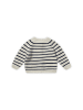 Stellou & friends Gestreifte Strickjacke in weiß