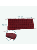 relaxdays Bankauflage in Rot - 180 x 70 cm