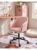 Beliani Bürostuhl VENICE in Rosa/Schwarz - (W) 64 x (H) 79 x (L) 64 cm