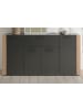 Furn.Design Sideboard grau, Artisan Eiche 162 x 85 cm, Kommode 4-türig