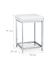 relaxdays Hocker in Weiß - (B)33 x (H)47 x (T)33 cm