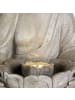MARELIDA LED Brunnen Buddha Zierbrunnen H: 45cm in grau