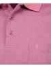 Ragman Softknit-Poloshirt Jacquard in Rot