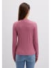 Mavi Jeans V-Ausschnitt Pullover mit Zopfmuster, L/S Knit Detail. in Rosa