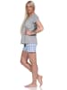 NORMANN e Pyjama kurzarm Shorty Fontprint - 74582 in hellblau