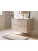 Beliani Badezimmerschrank mit Waschbecken TOTORANI in Beige/Gold