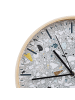 Beliani Wanduhr GORDOLA in Grau/Braun - (W) 31 x (H) 31 x (L) 6 cm