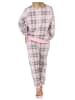 NORMANN Fleece Schlafanzug langarm Bündchen chilige optik - 88289 in rosa