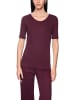 MARC CAIN ADDITIONS  Baumwollstretch-Shirt mit Halbarm in Winetasting