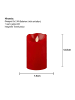 STAR Trading LED Stumpenkerze ,M-Twinkle' aus Echtwachs, Batterie und Timer, rot, 1