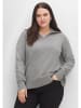 sheego Pullover in grau meliert