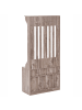 Beliani Schuhschrank DENILIQUIM in Braun - (W) 80 x (H) 170 x (L) 35 cm
