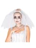 tectake Zombie-Braut/Gruselbraut, in weiß, Gr. L, Kleid mit vielen Details