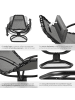 tectake ergonomische Kippliege, 77 x 170 x 83 cm, 120 kg Belastbarkeit