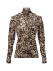 MARC CAIN COLLECTIONS Langarmshirt in beige schwarz