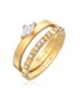 Elli Ring 925 Sterling Silber Ring Set in Gold