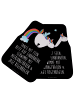 Mr. & Mrs. Panda Automatte Einhorn Fliegendes Pferd mit Spruch in Schwarz
