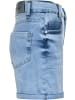 Blue Effect High-Waist Jeans Shorts in Hellblau