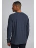 BLEND Langarm Basic Shirt Grandad Strickpullover mit Knöpfen BHNOBLE in Navy