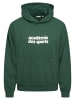 DAILY COTTON Kapuzenpullover - DCPERL Heavy Oversize Blanc Hoodie in Forest Green Washed
