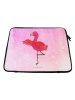 Mr. & Mrs. Panda Laptop Hülle Flamingo Yoga ohne Spruch in Aquarell Pink