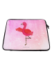 Mr. & Mrs. Panda Notebook Tasche Flamingo Yoga ohne Spruch in Aquarell Pink