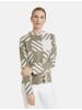 Gerry Weber Pullover Langarm Turtle in reed/offw.check jacquard