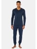 Schiesser Schlafanzug Casual Essentials in Dunkelblau