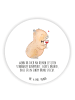 Mr. & Mrs. Panda Rund Magnet Capybara Wein mit Spruch in Weiß