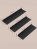 SONGMICS 3er-Set: Wandregale Custos in Schwarz - (B)9.5 x (H)2.5 x (T)40 cm