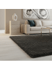 KADIMA DESIGN Teppich Hochflor Shaggy Waschbar Einfarbig SALZACH Strapazierfähig in Grau