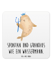Mr. & Mrs. Panda Glasuntersetzer Sternzeichen Wassermann mit Spruch in Weiß