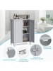 COSTWAY Badezimmerschrank 60 x 30 x 80,5 cm in Grau