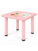 relaxdays Kindertisch in Rosa - (B)62 x (H)52 x (T)62 cm
