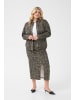 KAFFE curve Langarm - Hemd KCleonoma Regular fit in Feather Gray / Black Animal