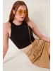 NO MATTER WHAT Crop Top in Schwarz