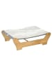 Pawhut Katzenbett Natur+Hellgrau+Weiß 68B x 43T x 20H cm