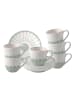 Villeroy & Boch 6er Set Espressotassen mit Untertassen Fleur Couleur 70 ml in Vert