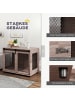 Pawhut Hundekäfig Nussbaum 98L x 60B x 78H cm