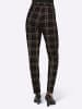 Heine Hose in schwarz-cognac-kariert