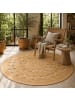 Pergamon Jute Teppich Salsa Rund in beige