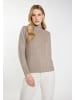 DreiMaster Damen Strickpullover in Schlamm Melange