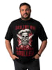 Men Plus Kurzarm T-Shirt in schwarz