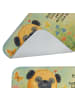 Mr. & Mrs. Panda Duschmatte Mops Design mit Spruch in Weiß