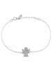 Adeliás Damen Armband Engel aus 925 Silber mit Zirkonia 19 cm in silber