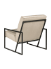 Beliani Sessel DELARY in Beige/Schwarz - (W) 69 x (H) 83 x (L) 83 cm