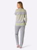 hajo Schlafanzug in gelb-grau-meliert