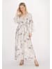 usha WHITE LABEL Damen Kimonokleid in Grau Mehrfarbig
