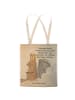 Mr. & Mrs. Panda Shopper Fledermaus Sitzen Design mit Spruch in Weiß